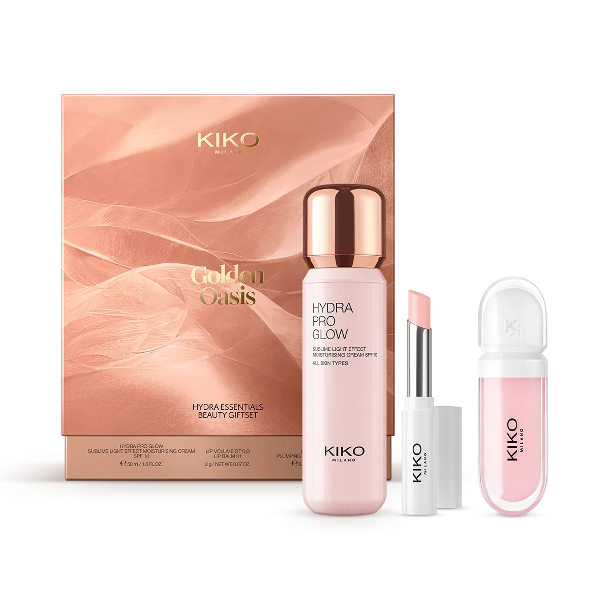 conjunto de presente de beleza essencial golden oasis hydra